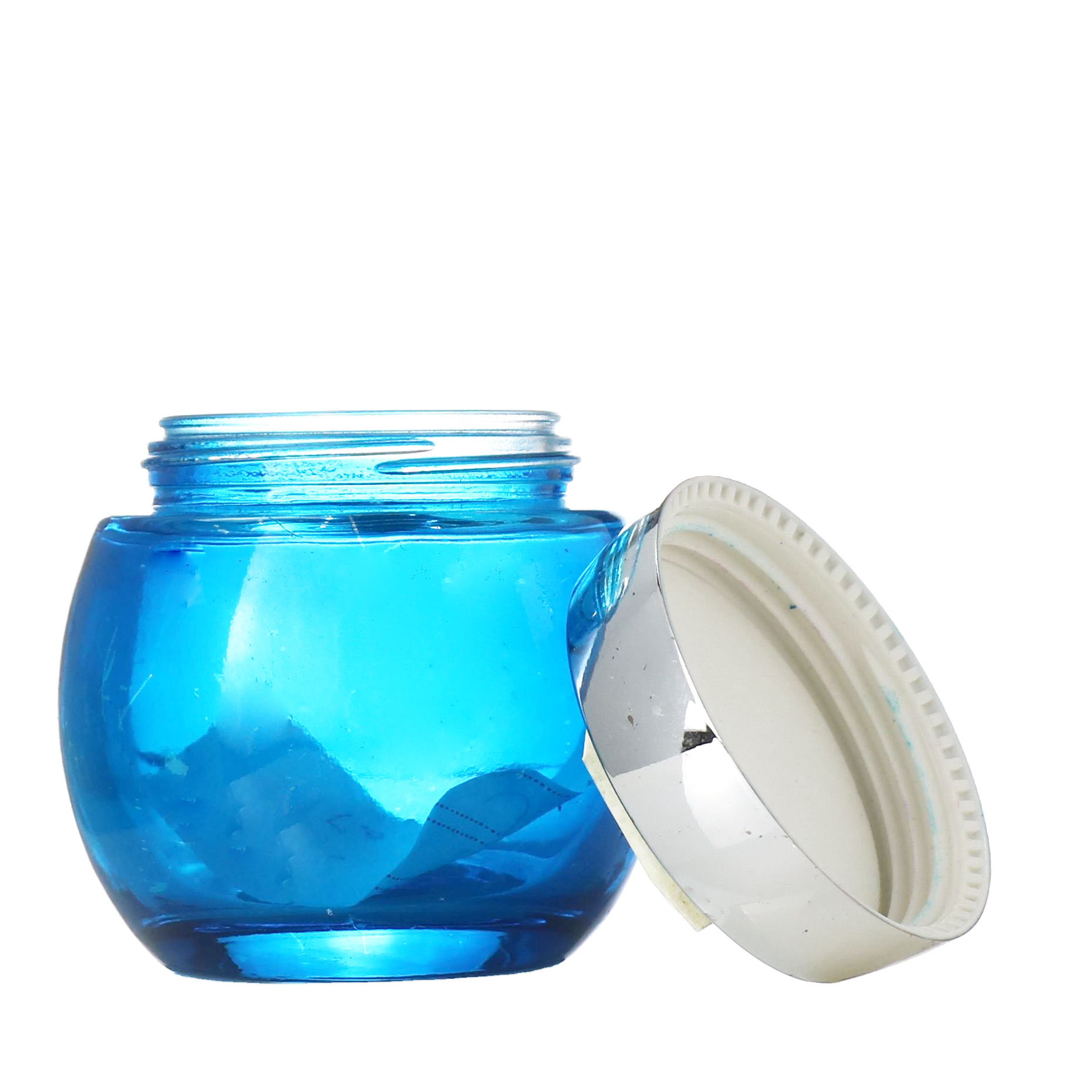 Custom Empty Cream Packaging 20ml 50ml Lip Balm Jars Frosted Round Cosmetic Bottle Glass Jar Set With Pink Metal Lid
