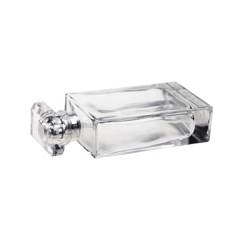 Custom Empty Rectangle Glass Perfume Bottle 100ml