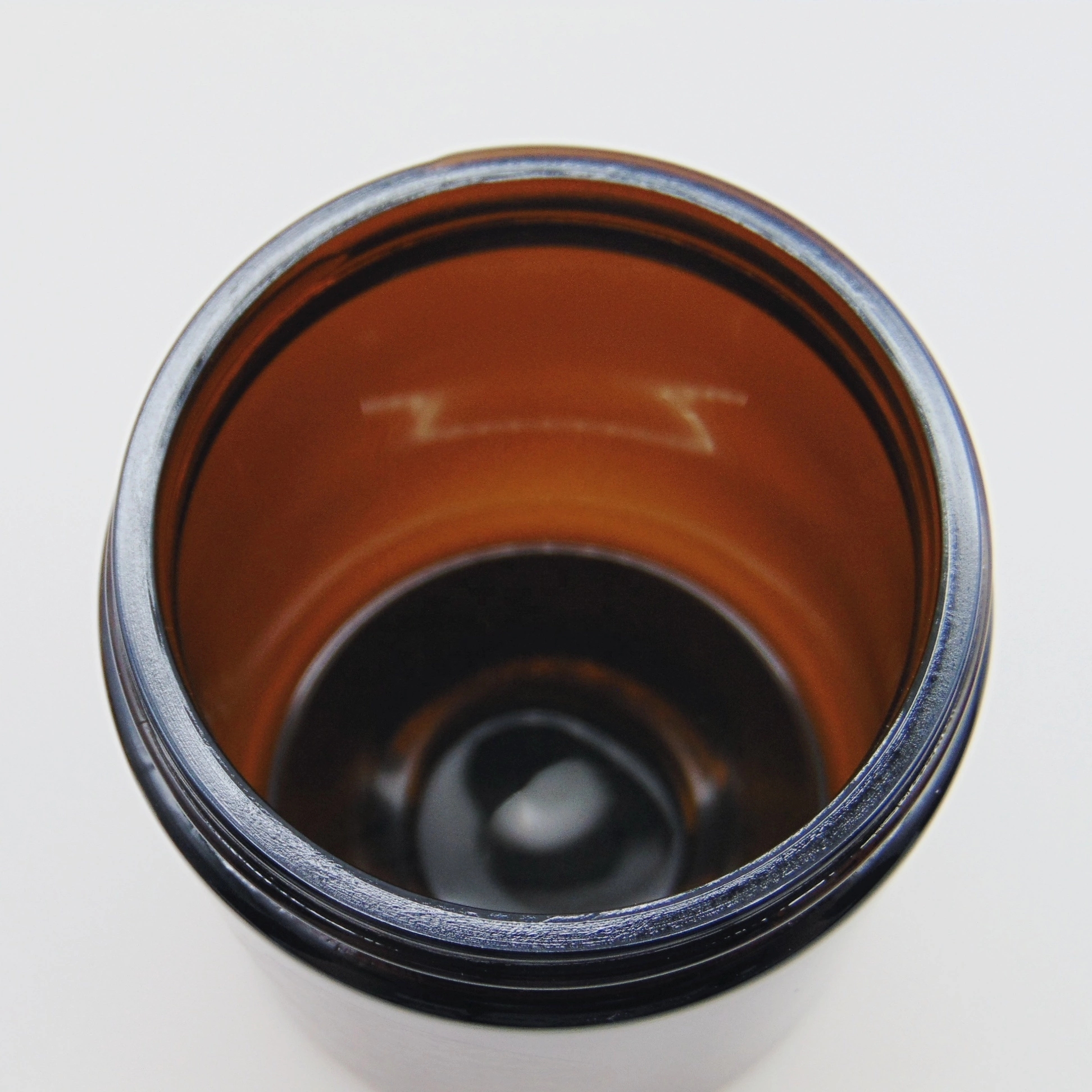 Custom Empty Wide Mouth Round 8OZ 250ML Amber Glass Jar Candle Container Jar with Lids