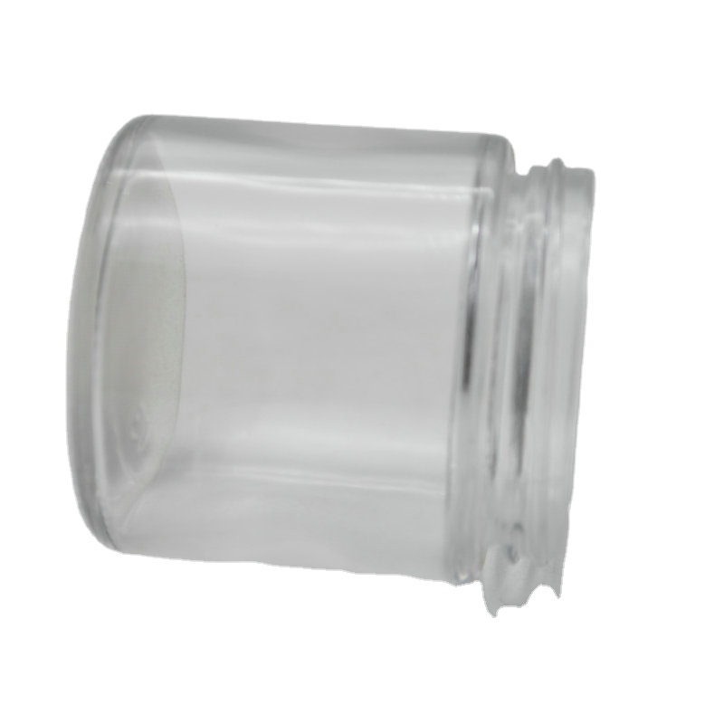 Custom Empty Wide Mouth Round clear 100ML glass candle jar With Lid