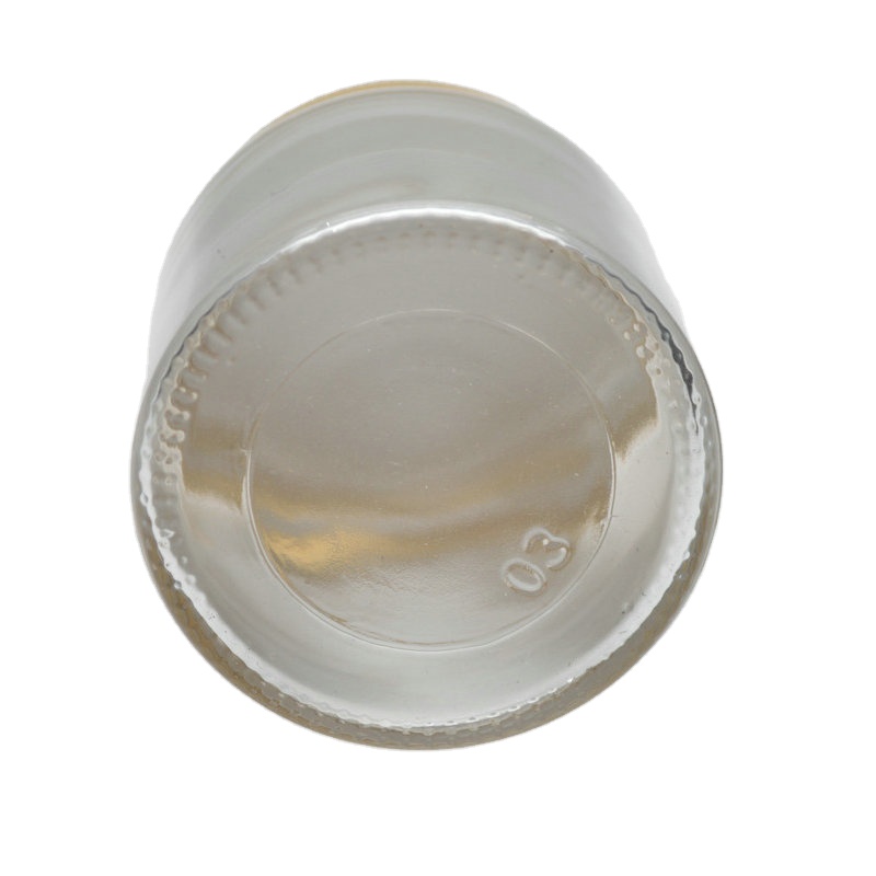 Custom Empty Wide Mouth Round clear 100ML glass candle jar With Lid