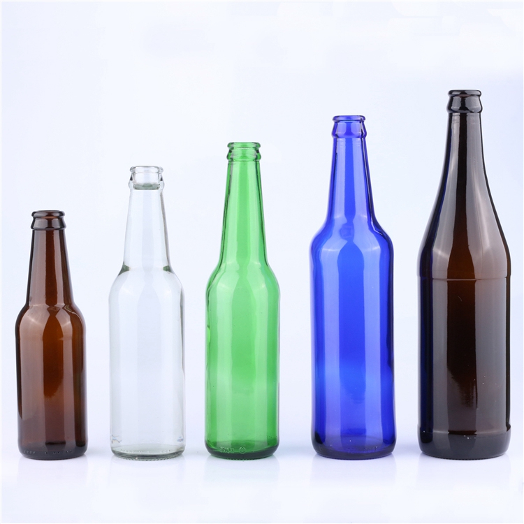 Custom Empty beer liquor glass bottle With Crown lids