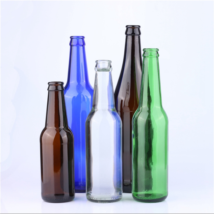 Custom Empty beer liquor glass bottle With Crown lids