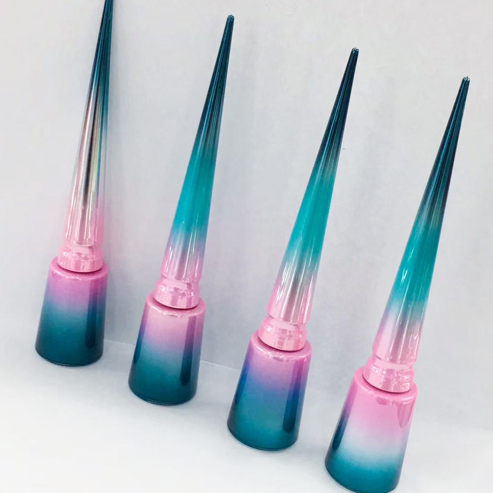 Custom Exquisite 10ml 12ml 15ml Unique Nail Polish Bottle Cap And Brush Cosmetic nail polish container