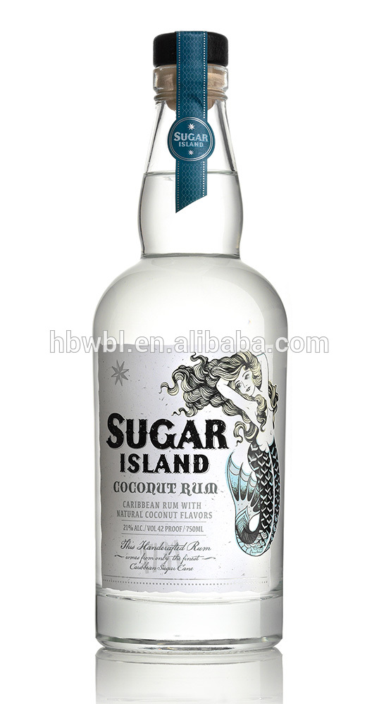 Custom Fashionable High-transparency Rum Gin Glass Bottle Packaging