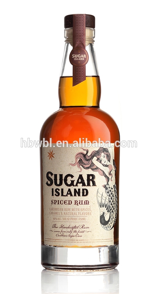 Custom Fashionable High-transparency Rum Gin Glass Bottle Packaging