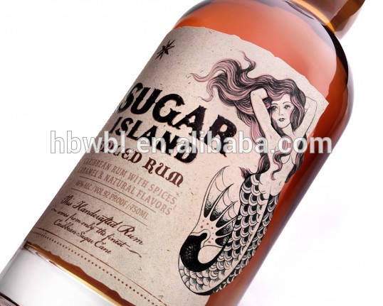 Custom Fashionable High-transparency Rum Gin Glass Bottle Packaging