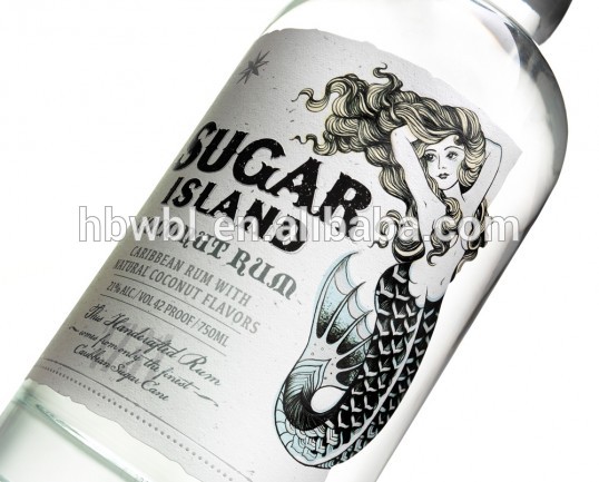 Custom Fashionable High-transparency Rum Gin Glass Bottle Packaging
