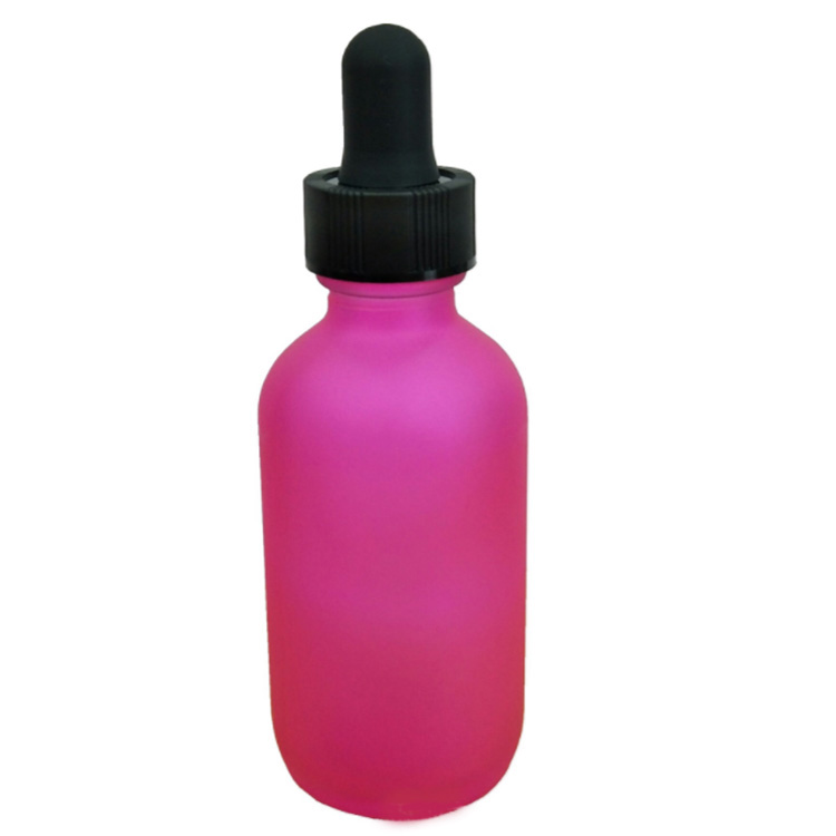 Custom Fragrance Oil Glass Container Red Essential Oil Bottle 1Oz 2Oz 4Oz 8Oz 16Oz Boston Round Glass Bottle Dropper