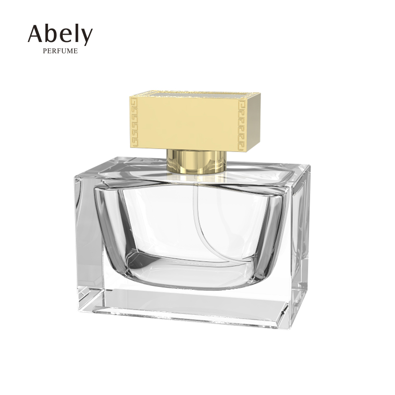 Custom Glass Perfume bottle 100ml Luxury crystal perfume bottle 60ml  Empty Glass Square Cologne Bottle