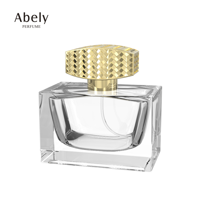 Custom Glass Perfume bottle 100ml Luxury crystal perfume bottle 60ml Empty Glass Square Cologne Bottle