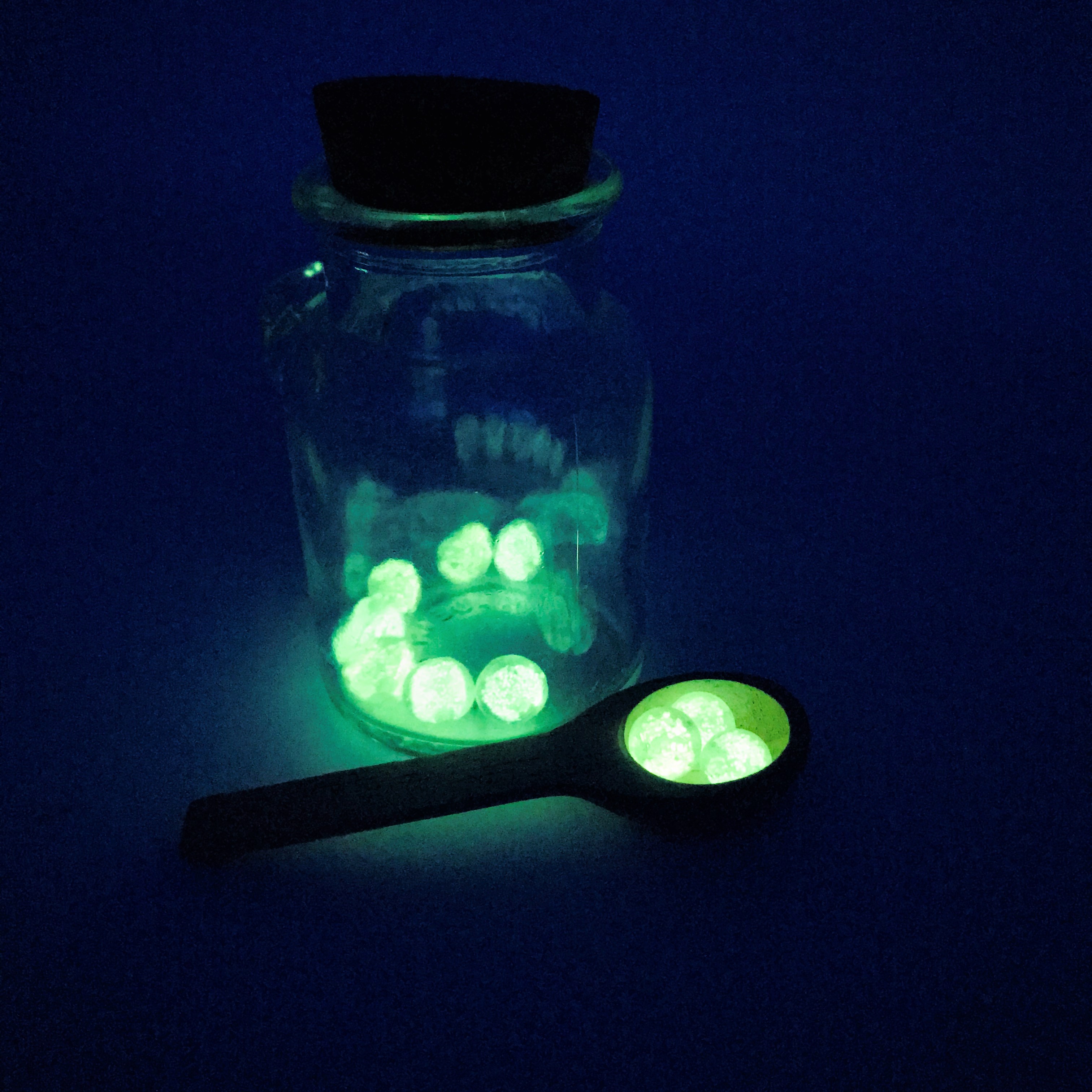 Custom Glass Storage Container Can with Wood Spoon