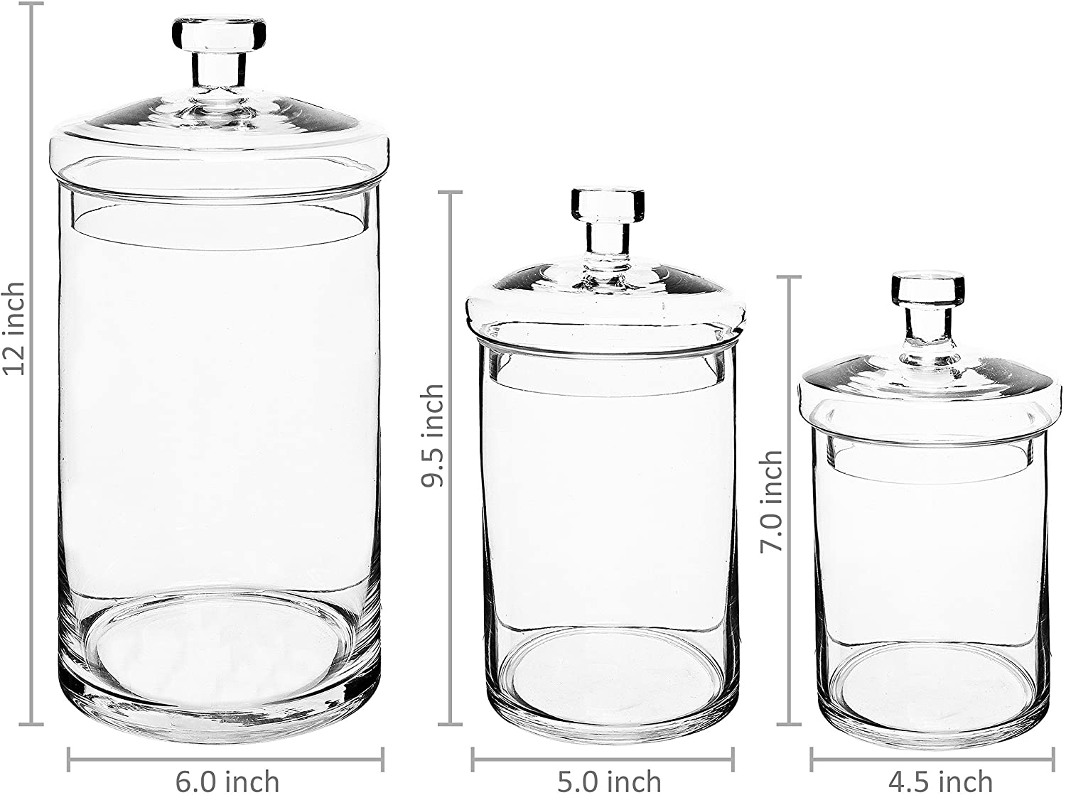 Custom Heat Resistant Candy Glass Storage Jar Glass Cover