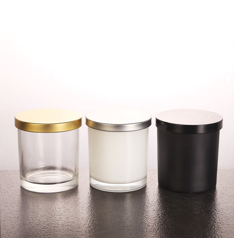 Custom High Quality Glass Candle Holder Candle Jar with bamboo Lid