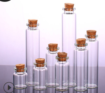 Custom High borosilicate tube-type caviar bottle sealed jam Saffron tea storage glass jar bottle mini storage bottle