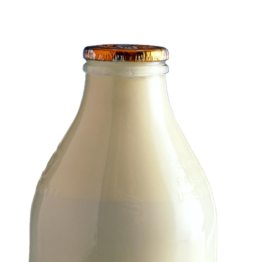 Custom High-quality  Fresh Milk Glass Bottle Beverage Bottles and Packing