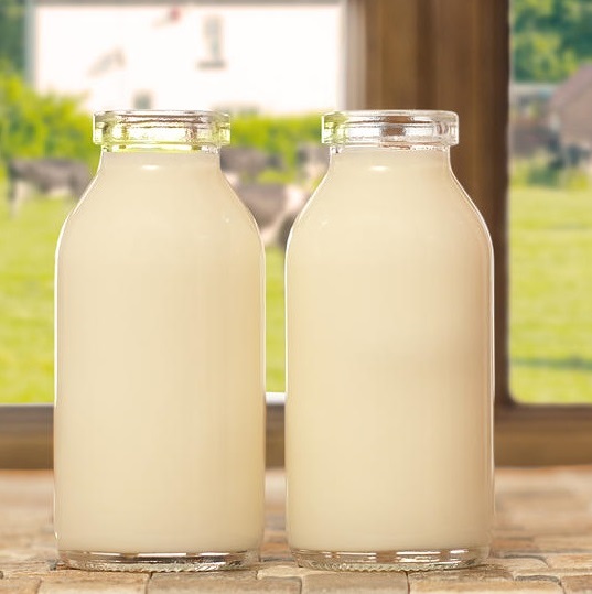 Custom High-quality Fresh Milk Glass Bottle Beverage Bottles and Packing