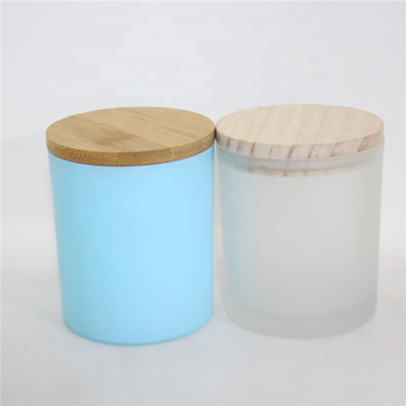 Custom Home Decoration vintage green red white scented soy wax glass candle jar with metal lid