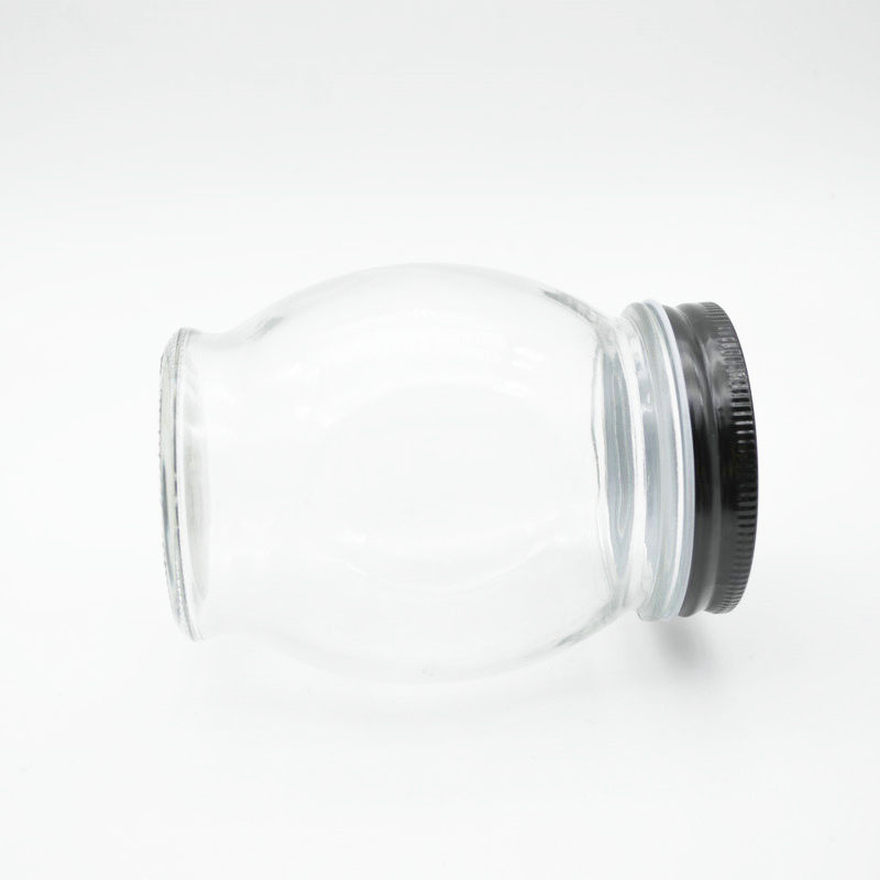 Custom Hot Sale 16oz 480ml Clear Glass Storage Bottles Food Glass Jars Containers
