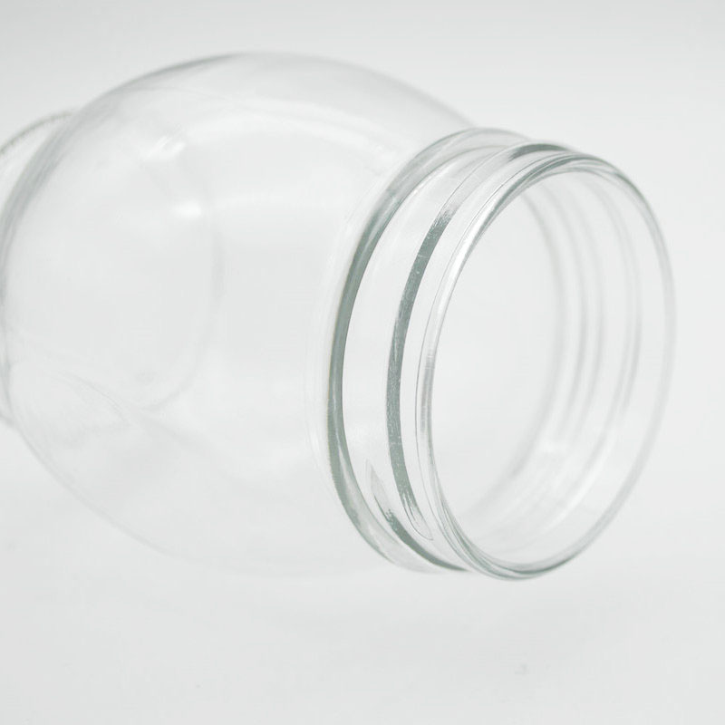 Custom Hot Sale 16oz 480ml Clear Glass Storage Bottles Food Glass Jars Containers