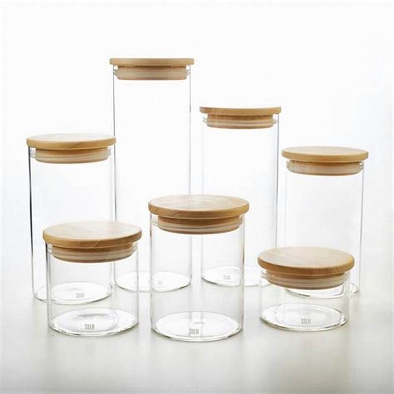 Custom Hot Sale Clear Borosilicate Glass Storage+Bottles+ Lid Free Food Glass Jars Containers