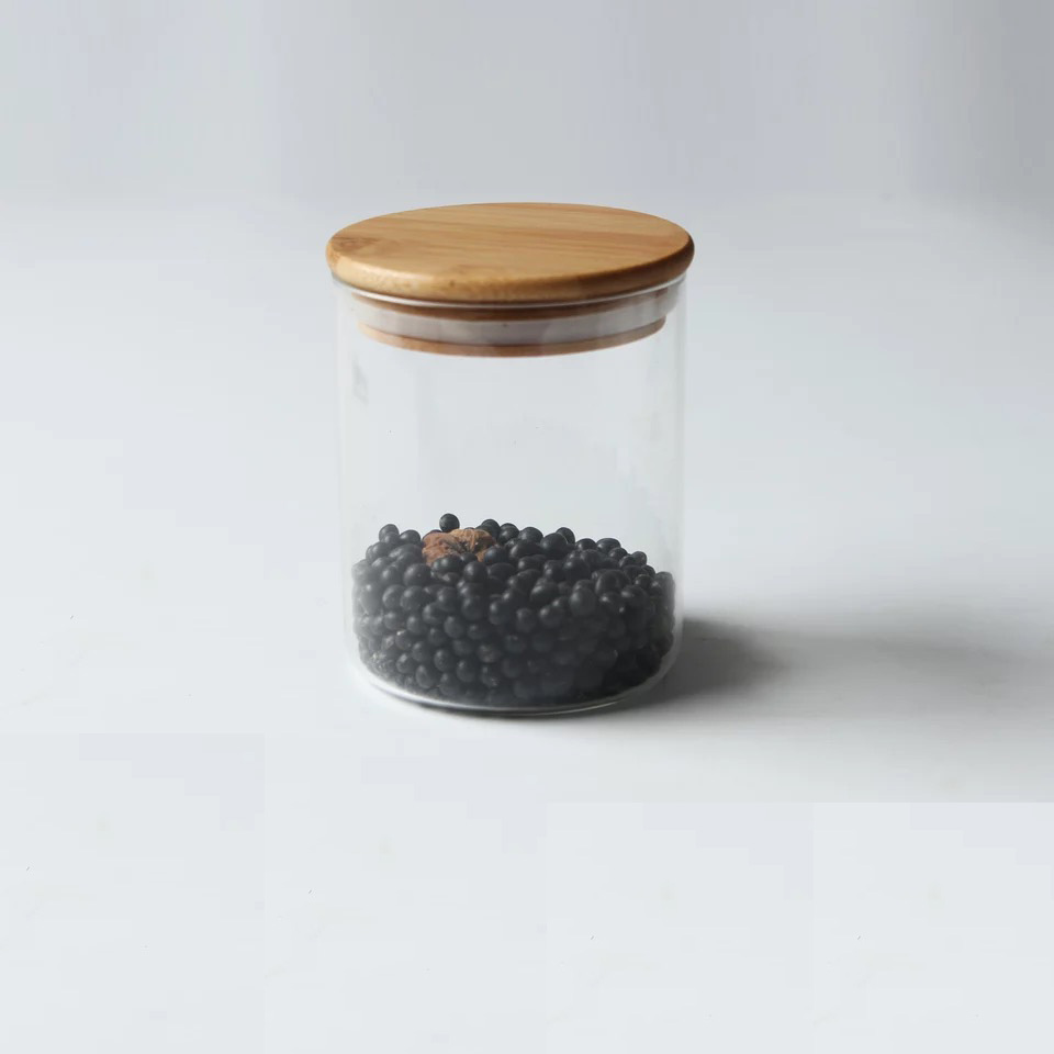 Custom Hot Sale Clear Borosilicate Glass Storage+Bottles+ Lid Leaf Free Food Glass Jars Containers GSJ-11S