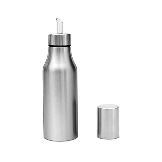 Custom Kitchen Oil Vinegar Dispenser Leak Proof Pourer 750ML Stainless Steel Oil Bottle