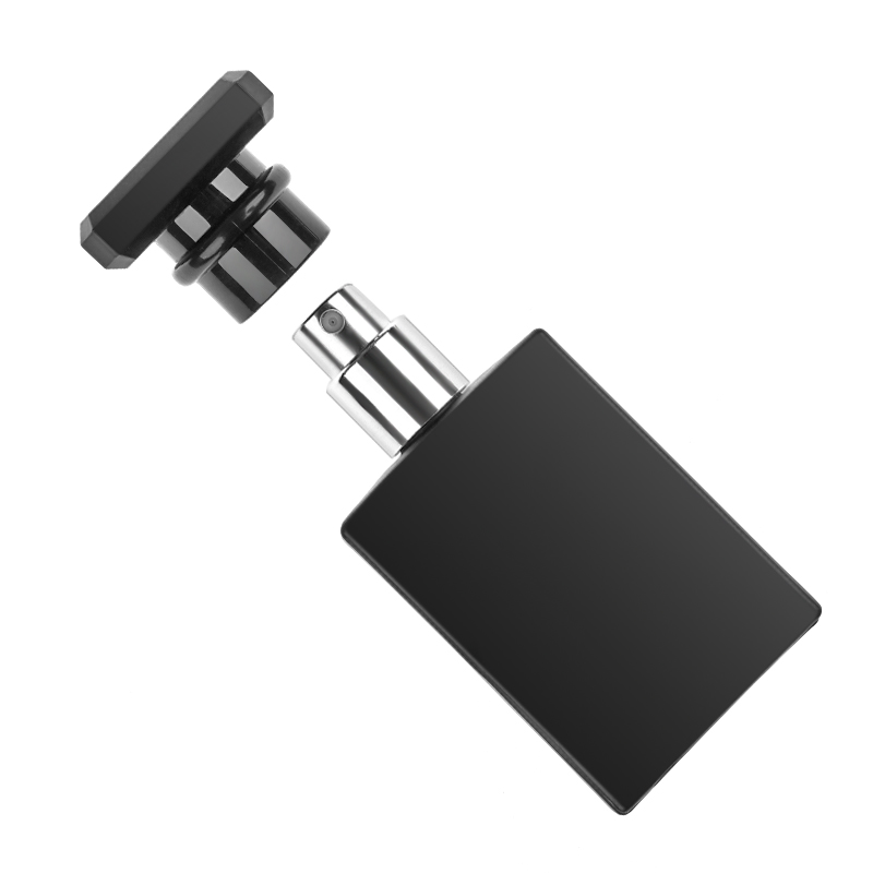 Custom LOGO 30ML perfume bottle empty square black luxury air perfume bottle