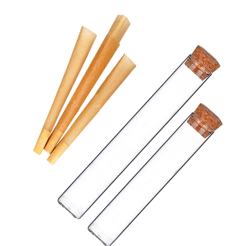 Custom Label Glass Pre Roll Pot Blunt Tubes With Cork