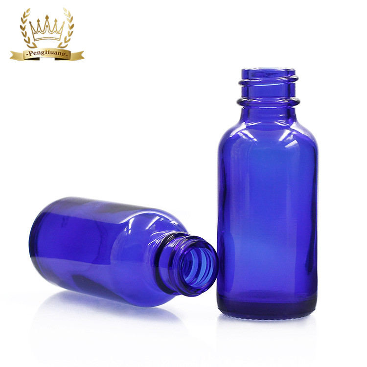 Custom Logo 1 Oz 2 Oz 4 Oz Blue Eye Oil Dropper Bottle Empty Boston Round Glass Bottle For Essential Oil With Dropper