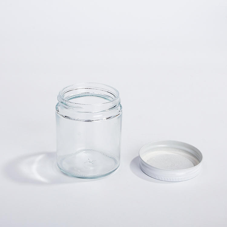 Custom Logo 125ml Round Storage Honey Jam Herb Glass Jars With Silver Lids