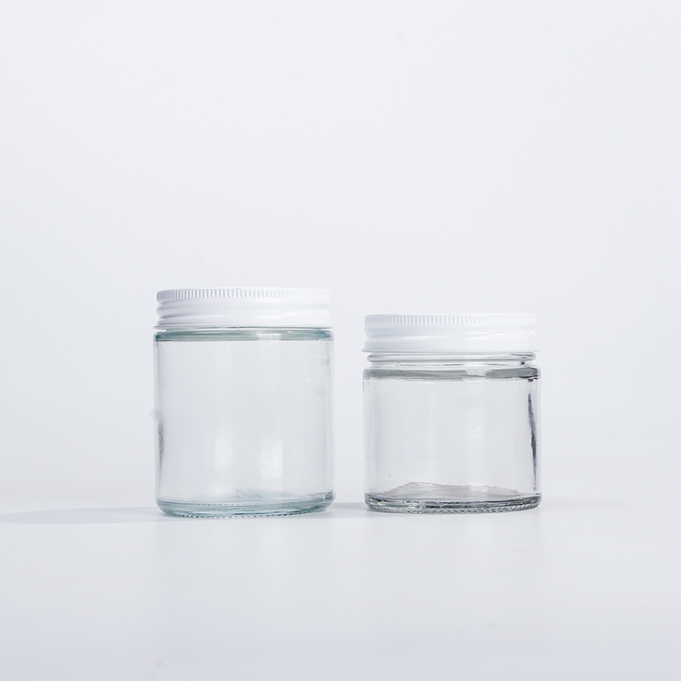 Custom Logo 125ml Round Storage Honey Jam Herb Glass Jars With Silver Lids