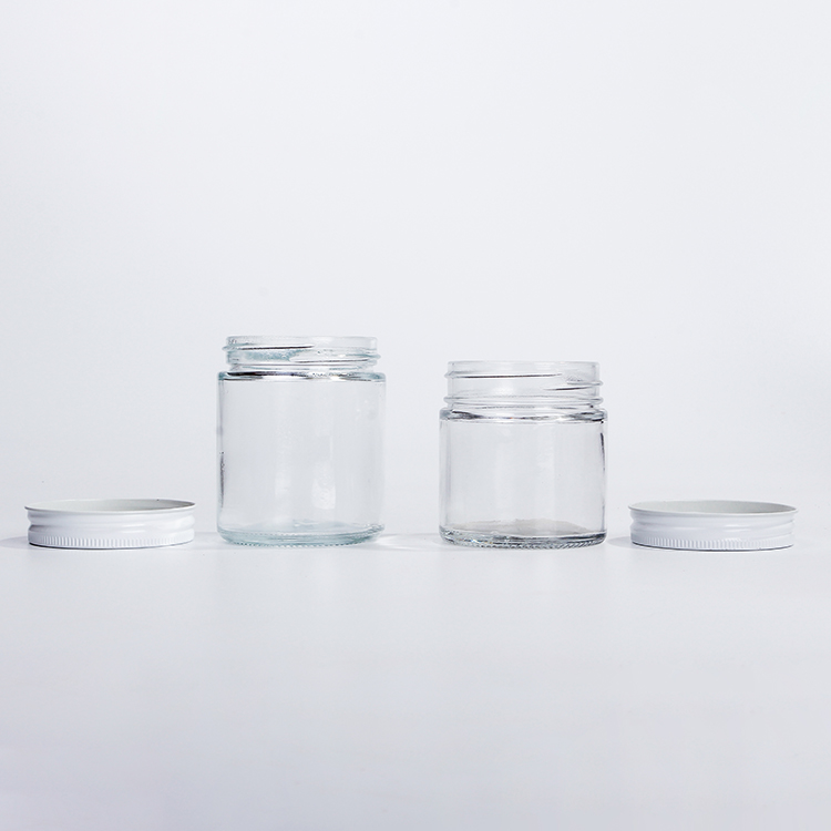 Custom Logo 125ml Round Storage Honey Jam Herb Glass Jars With Silver Lids