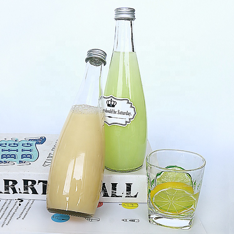 Custom Logo 330ml 500ml Mineral Sparkling Water Glass Bottle With Screw Cap