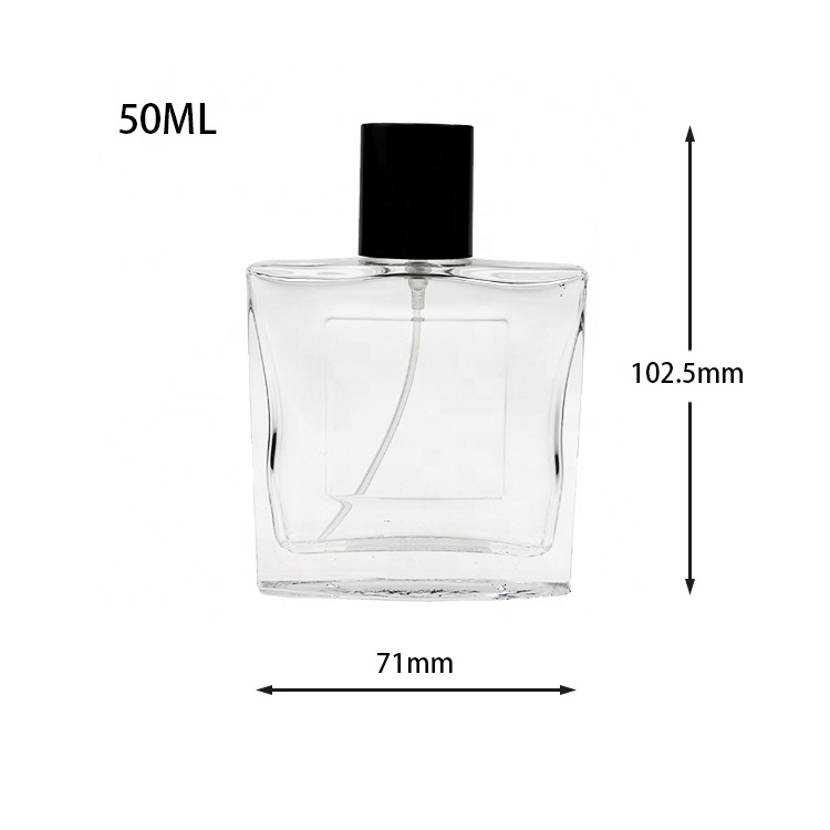 Custom Logo 50ml Glass Parfum Perfume Bottle Men Cologne Spray Perfume Bottle