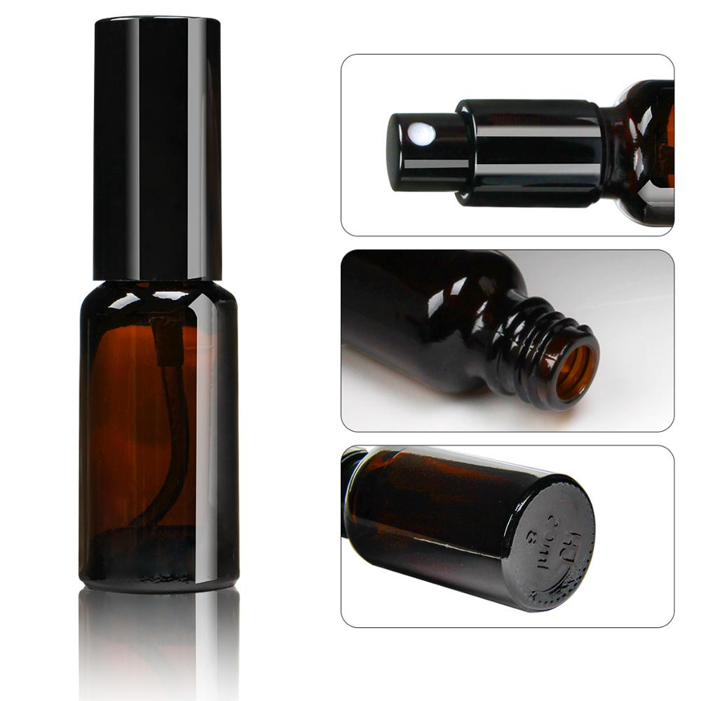 Custom Logo 5ML 10ML 15ML 20ML 30ML 50ML 100ML Brown Glass Spray Bottle