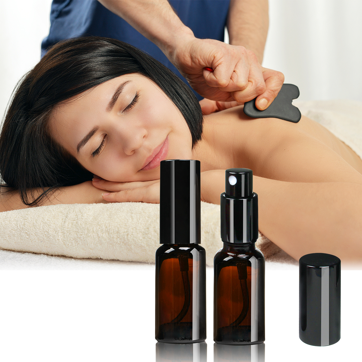 Custom Logo 5ML 10ML 15ML 20ML 30ML 50ML 100ML Brown Glass Spray Bottle