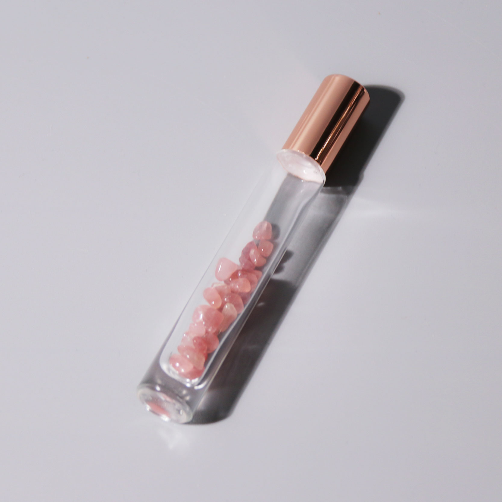 Custom Logo 5ml 10ml 15ml Glass Crystal Essential Oil Gemstone Roller Bottle