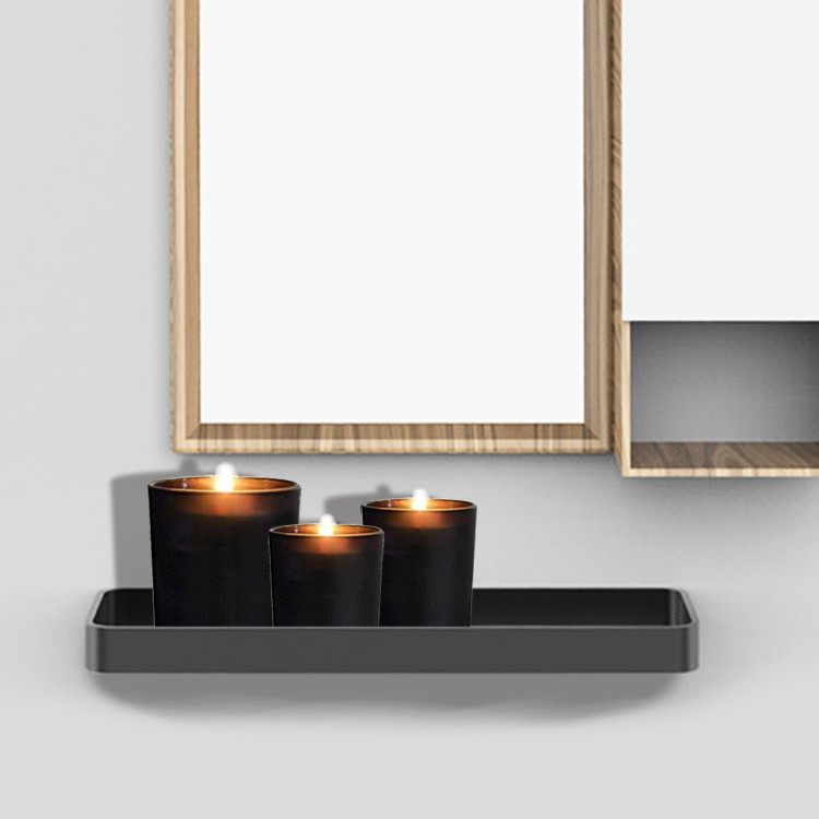 Custom Logo Candle Holder Wedding Ceramic Matte White Black Candle Jar For Home Decor