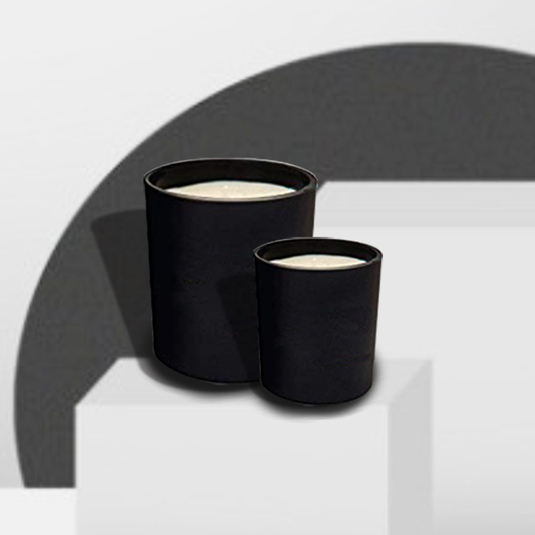 Custom Logo Candle Holder Wedding Ceramic Matte White Black Candle Jar For Home Decor