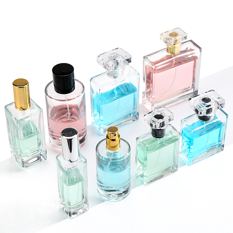 Custom Logo China Cosmetic Bottle 20Ml Spray Bottle Square Black Perfume Glass Bottle