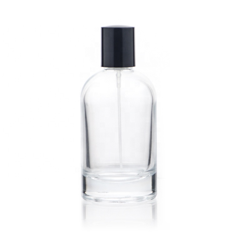 Custom Logo Cylinder Round Glass Spray Perfume Bottles 50 ml Empty With cap