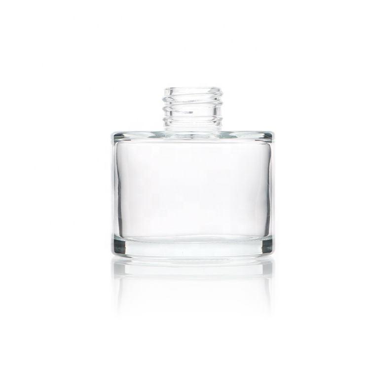 Custom Logo Fancy Round OEM Gradient Amber Glass Perfume Reed Diffuser Bottle