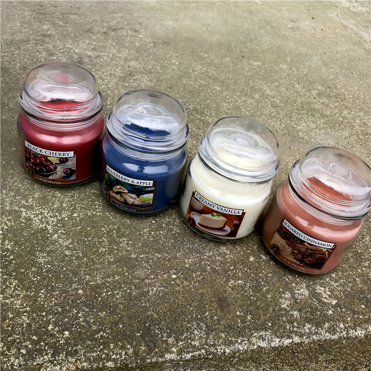 Custom Logo Frosted Bottle Empty Scented Candle Jar With Press Airtight Lid