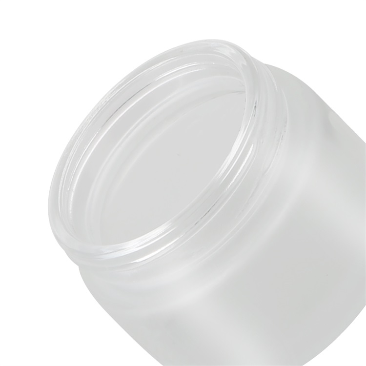 Custom Logo Frosted Glass Face Cream Empty Bottle 10g 50g Sample Cosmetic Jar
