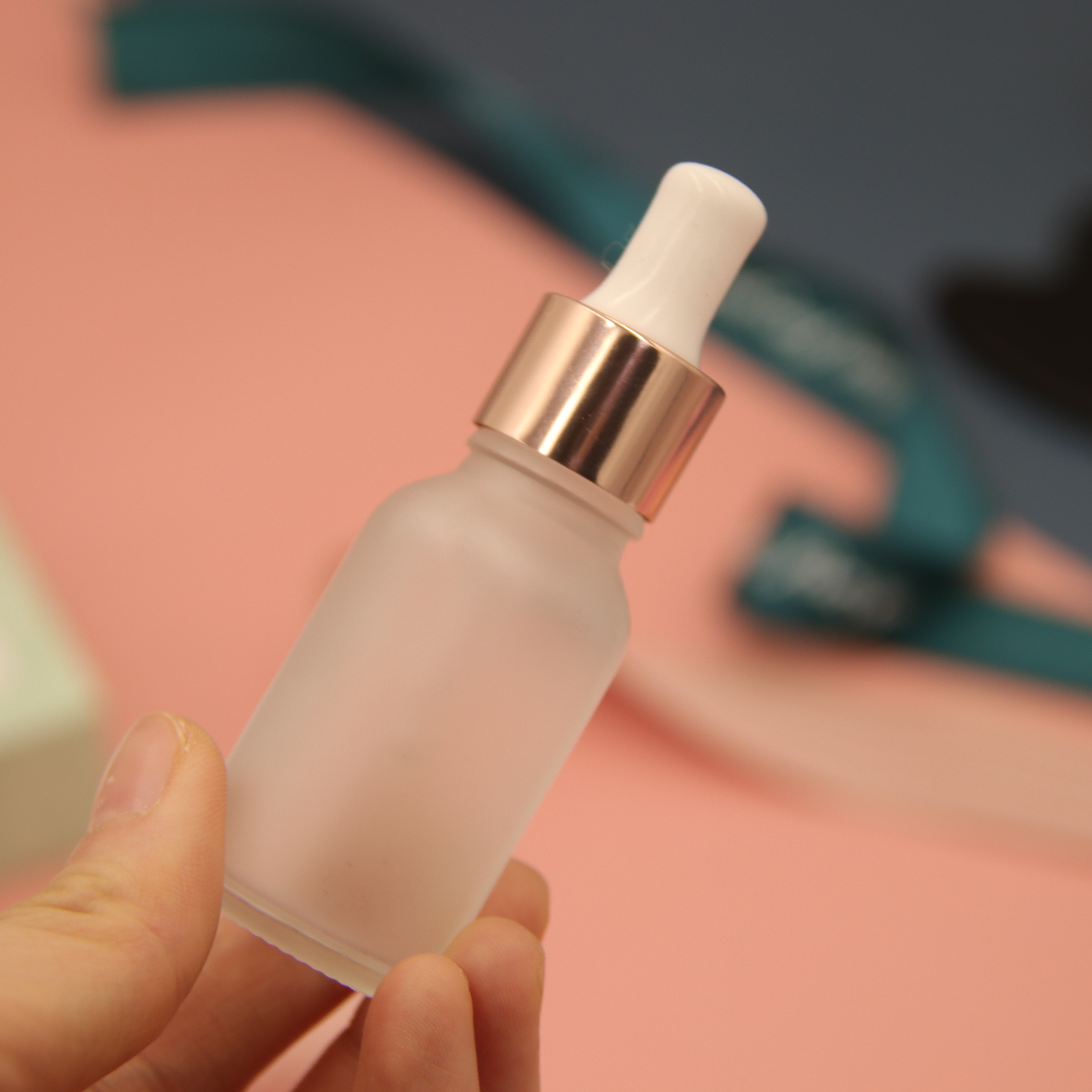 Custom Logo Gemstone Healing Crystal Fine Mist Glass Spray Bottle