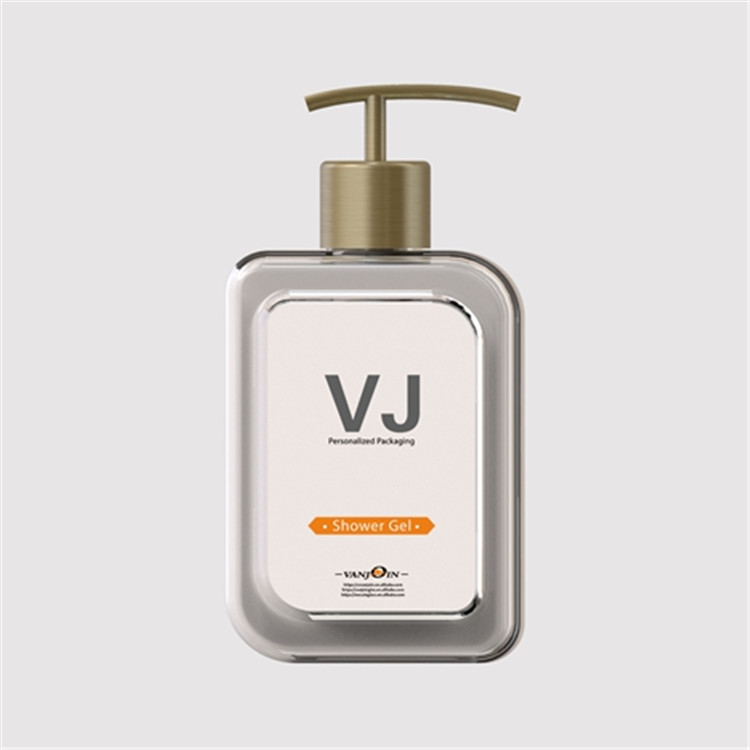 Custom Logo Glass Bottle With Pump For Shampoo Lotion