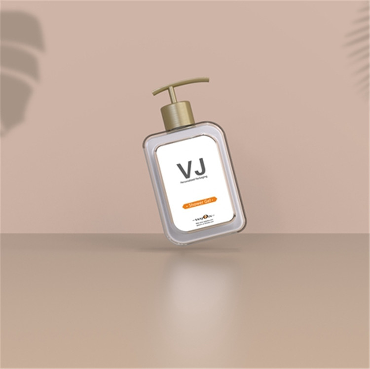 Custom Logo Glass Bottle With Pump For Shampoo Lotion