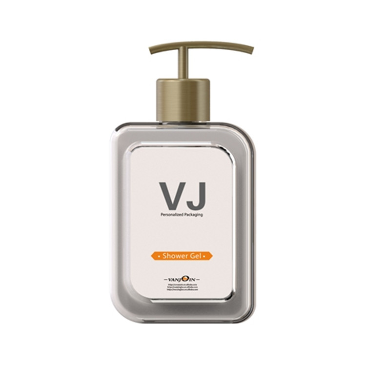 Custom Logo Glass Bottle With Pump For Shampoo Lotion