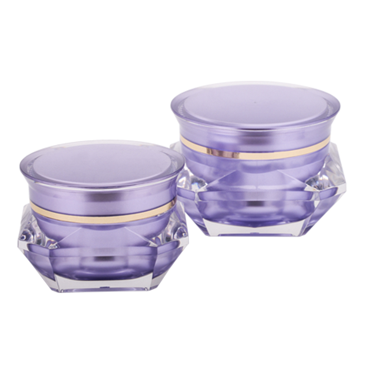 Custom Logo High End Empty Cosmetic Purple Color Acrylic Nails Powder Jars